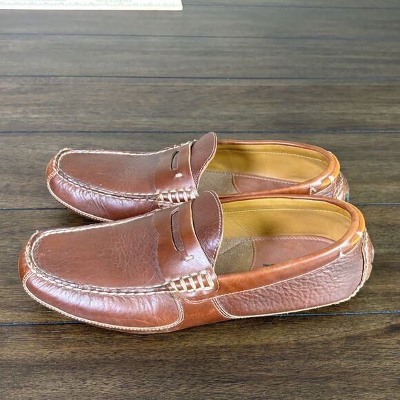 Trask Derek Brown Leather Moccasins Slip On Shoes 30-0516 Men Size 9 M - Picture 5 of 7